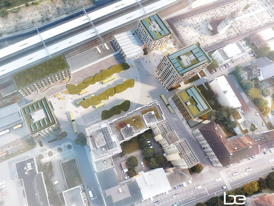 Die neue Bahnhofcity von Oben Die neue Bahnhofcity von Oben