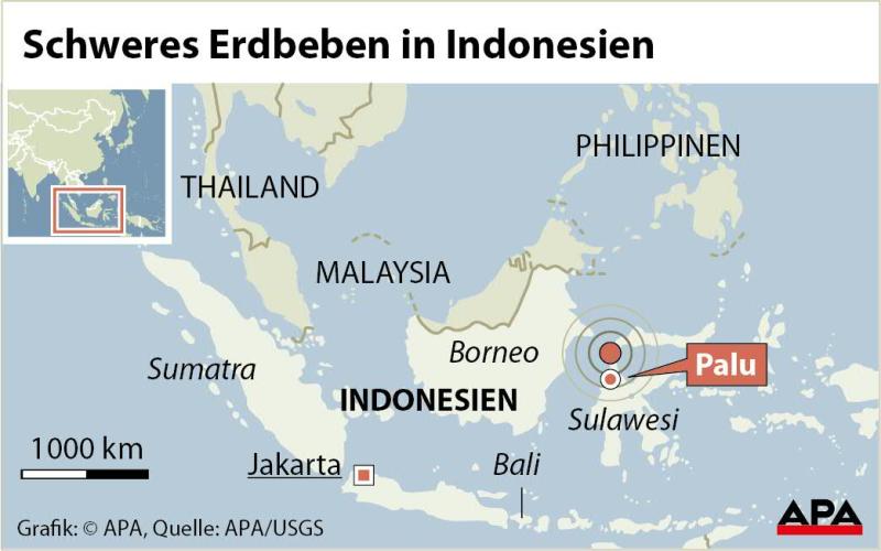 Erdbeben in Indonesien