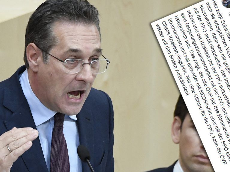 Strache zeigt sich empört über Kurz Strache zeigt sich empört über Kurz