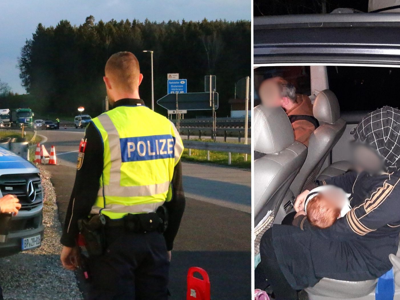 Grenze Hörbranz: Fast die Hälfte der illegalen Einreisen über BAB 96. Grenze Hörbranz: Fast die Hälfte der illegalen Einreisen über BAB 96.