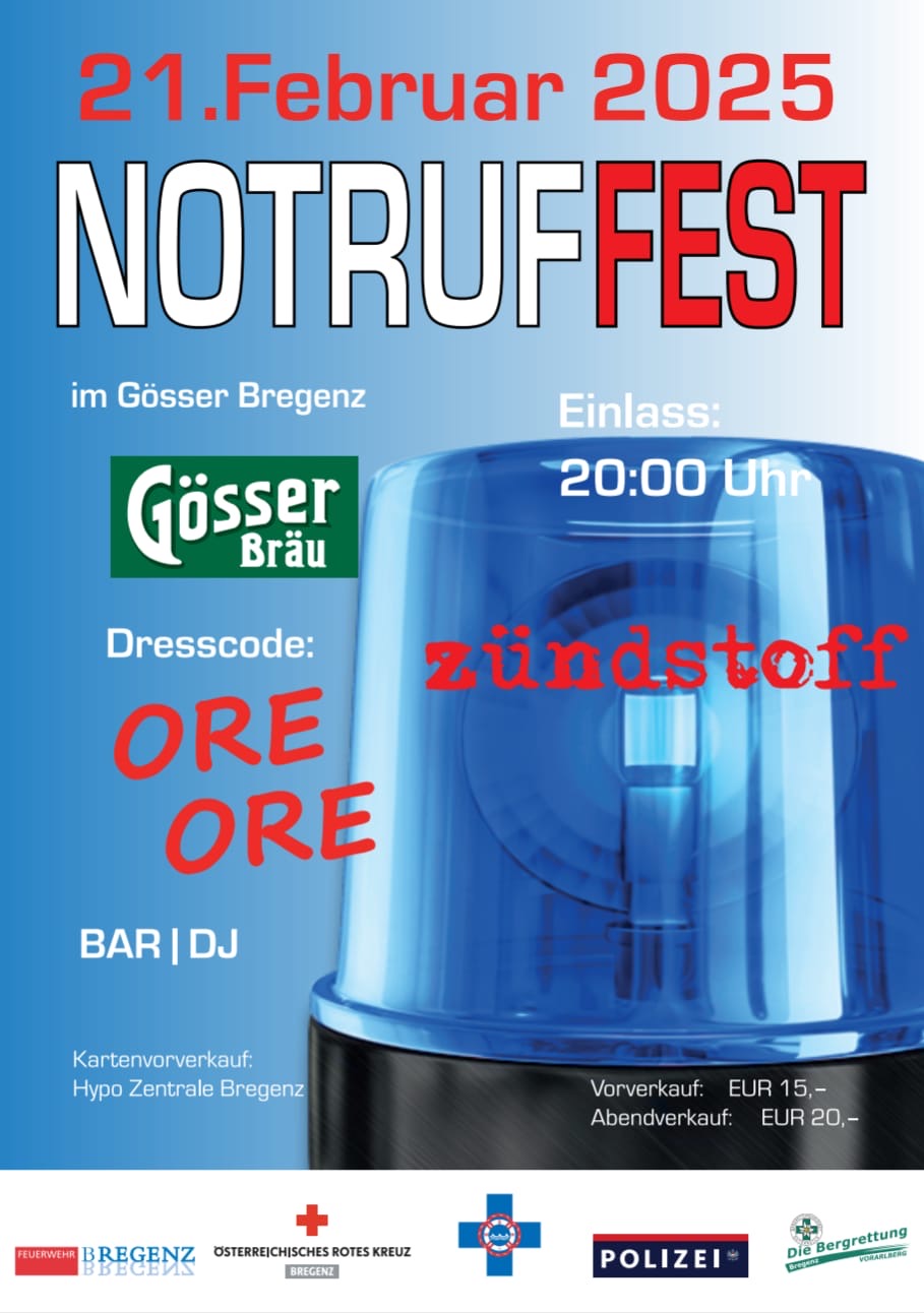 Notruffest in Bregenz - Faschingsball - Vorbereitungen im Gösser